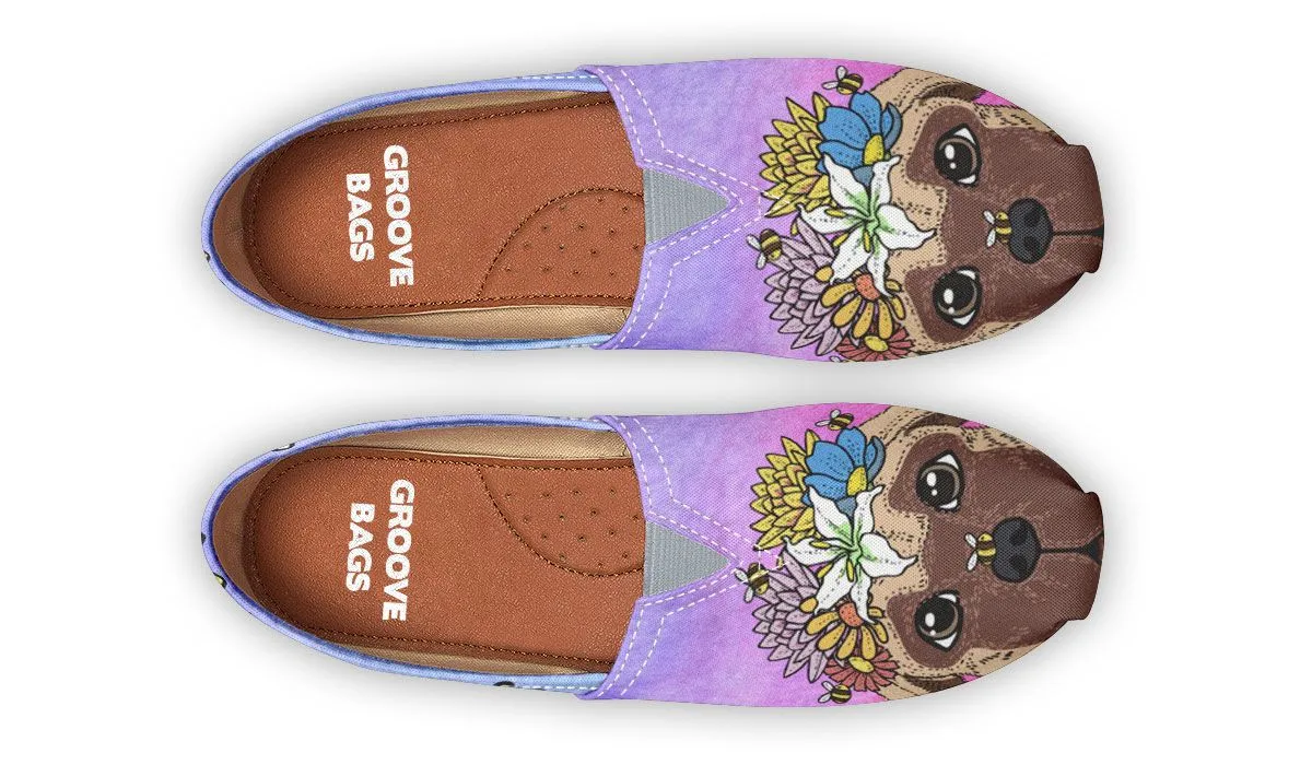 Fun Floral Great Dane Casual Shoes