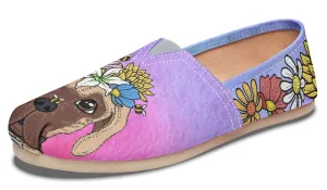 Fun Floral Great Dane Casual Shoes