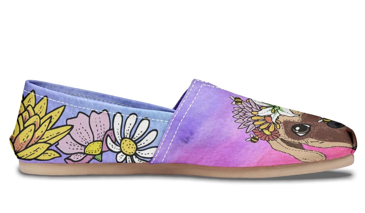 Fun Floral Great Dane Casual Shoes