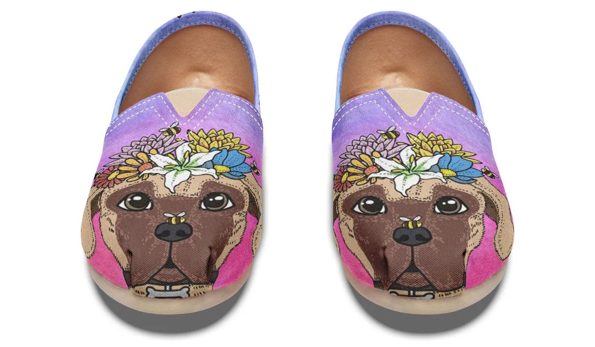 Fun Floral Great Dane Casual Shoes