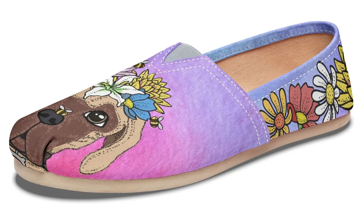 Fun Floral Great Dane Casual Shoes