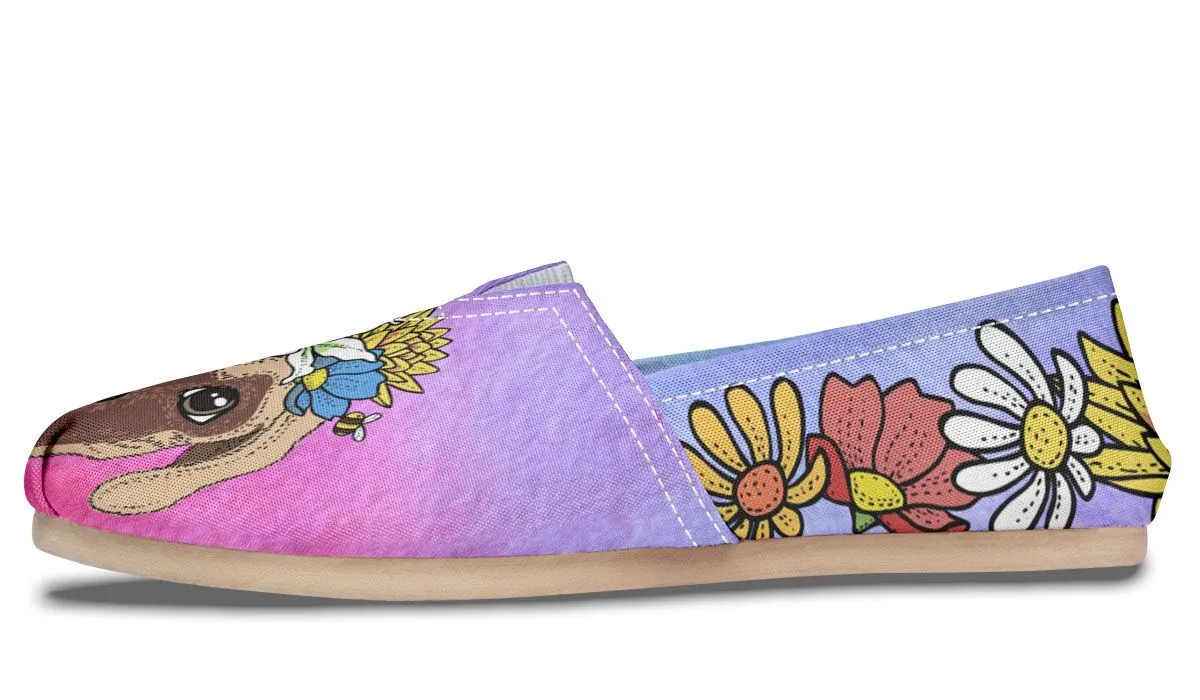 Fun Floral Great Dane Casual Shoes