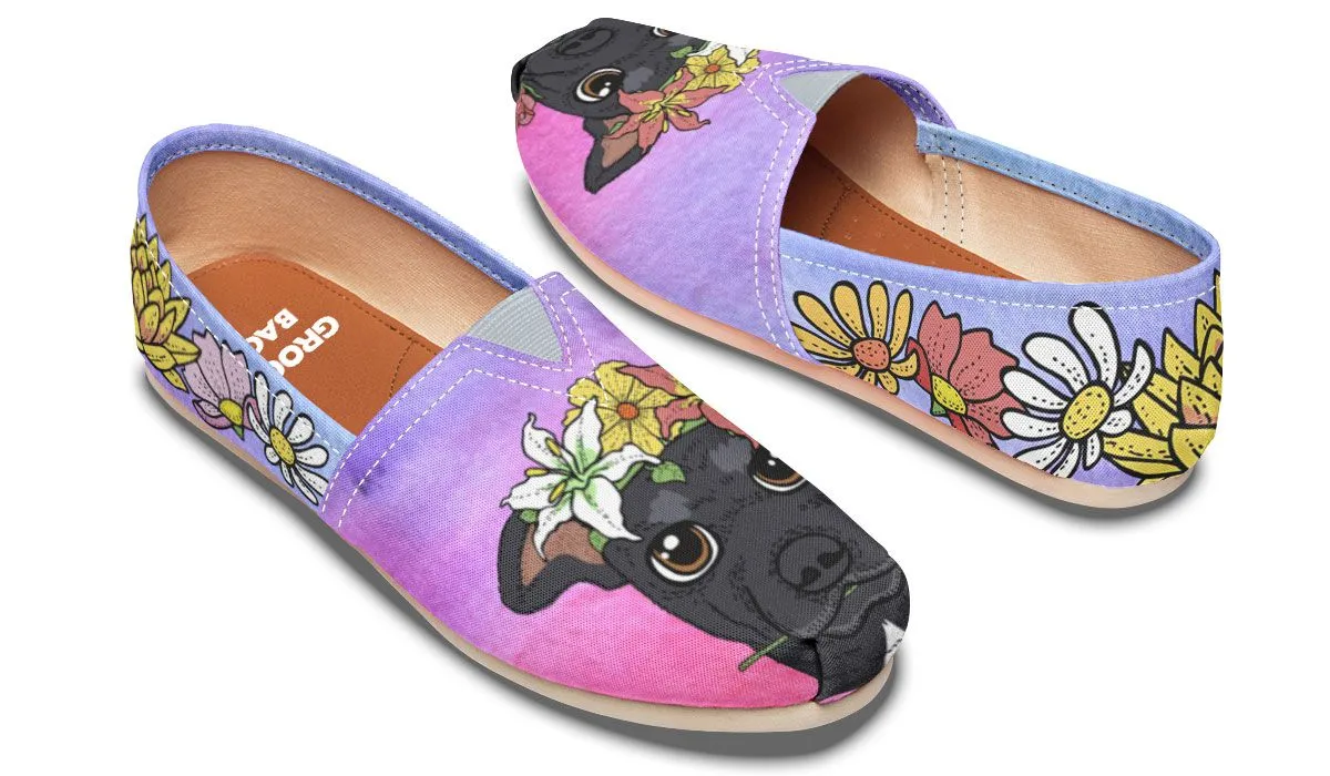 Fun Floral Grey Hound Casual Shoes