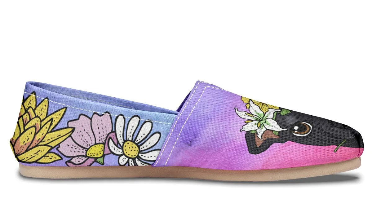 Fun Floral Grey Hound Casual Shoes
