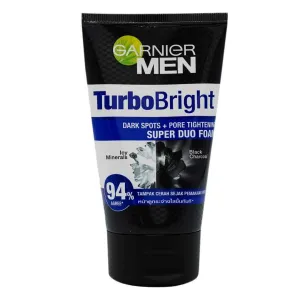 Garnier Face Wash Men TURBOBRIGHT - DARK SPORTS  PORE | SUPER DUO FOAM TUBE 100ml