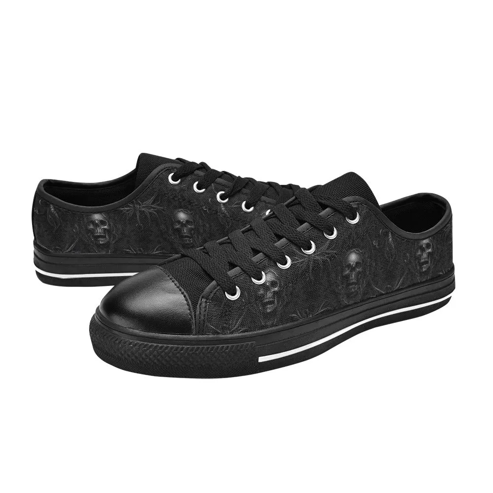 Gothic Skull Pattern Aquila Canvas Shoes