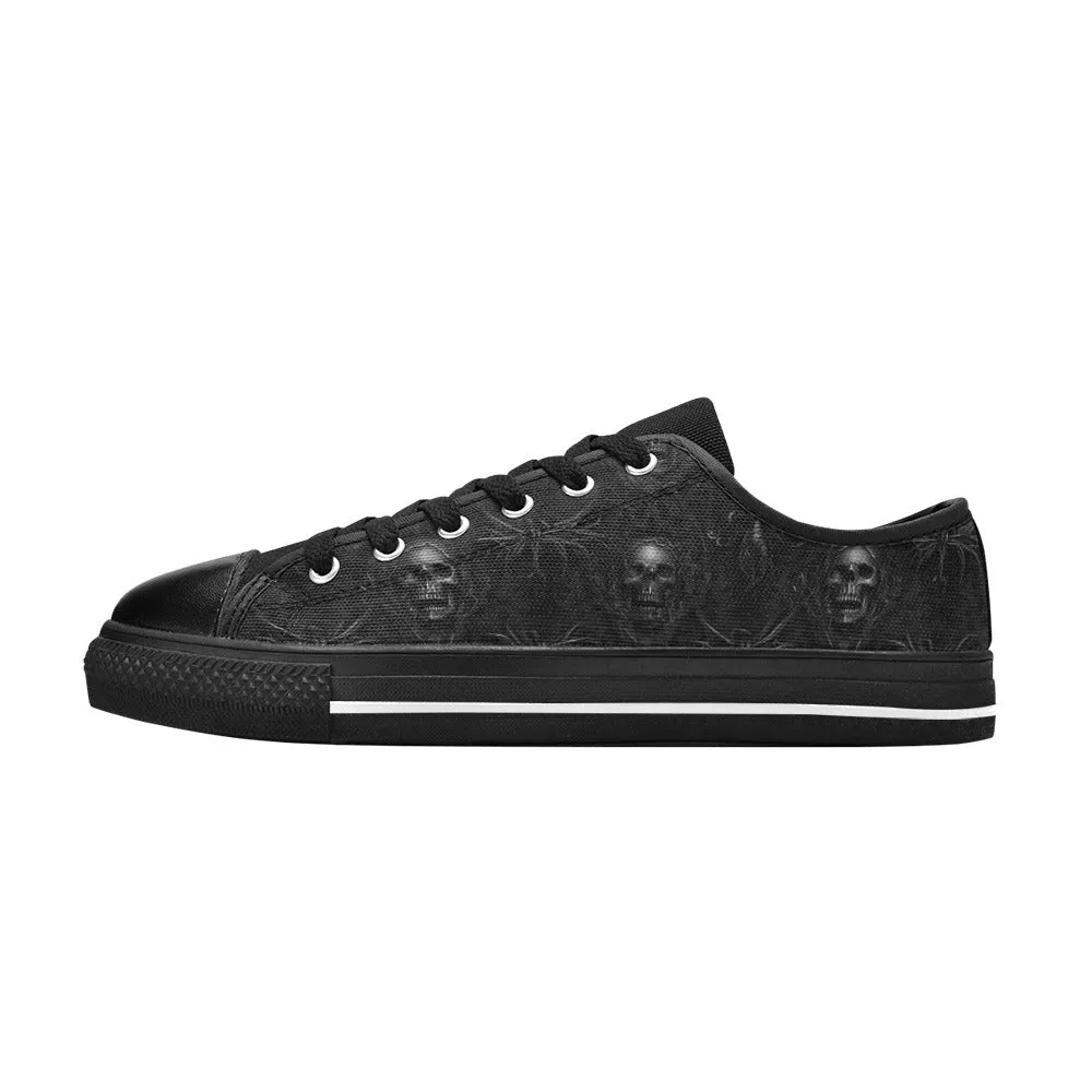 Gothic Skull Pattern Aquila Canvas Shoes