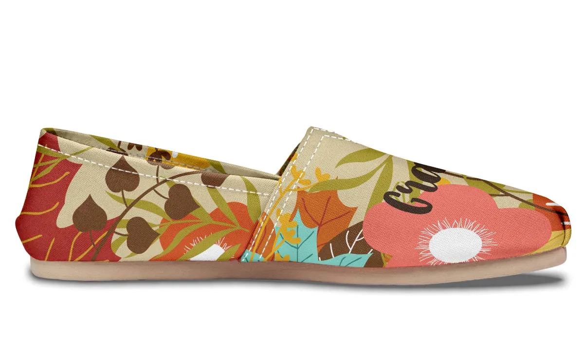 Grateful Thanksgiving Casual Shoes
