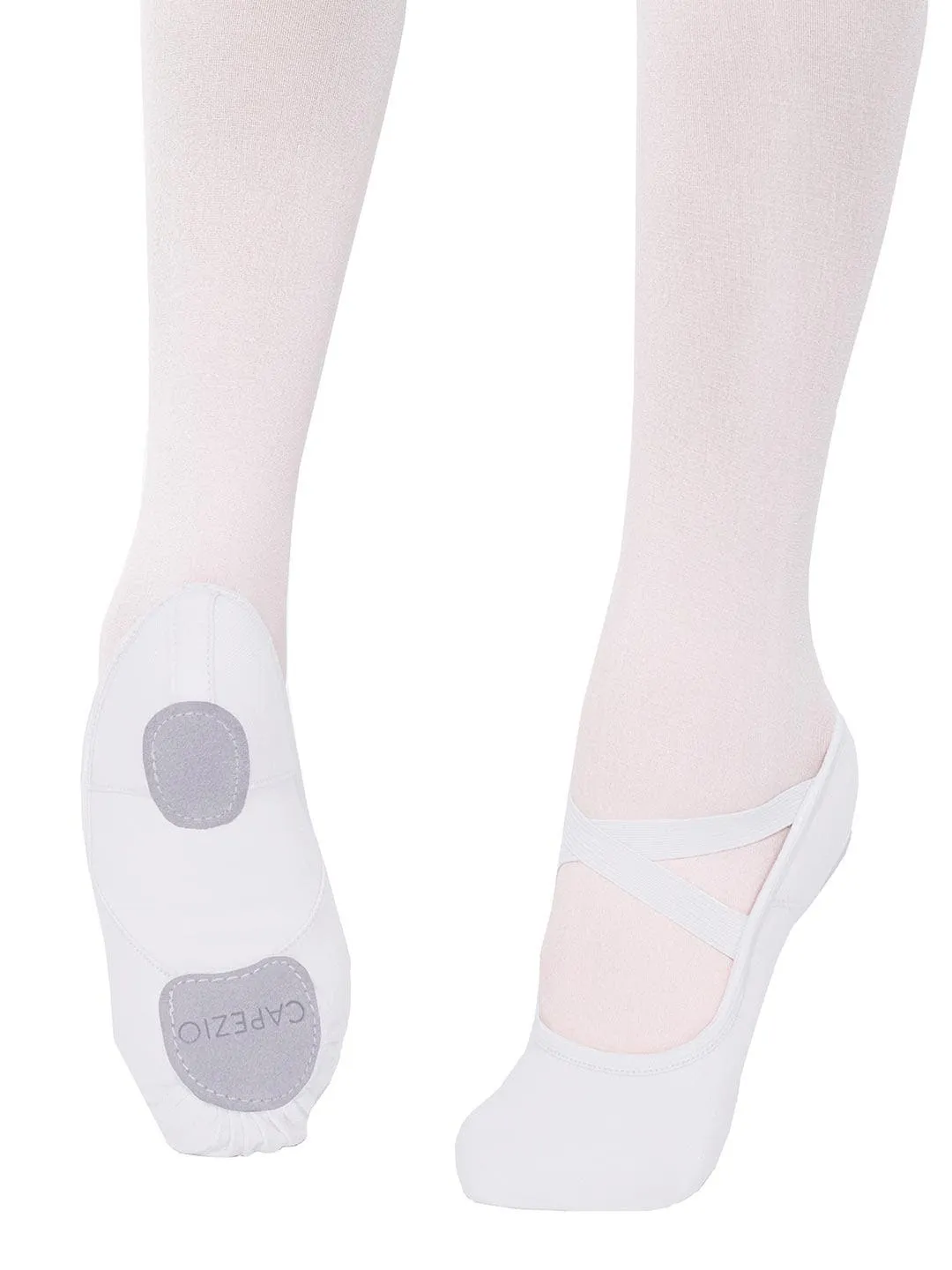 Hanami Canvas Split Sole Ballet Slipper in White