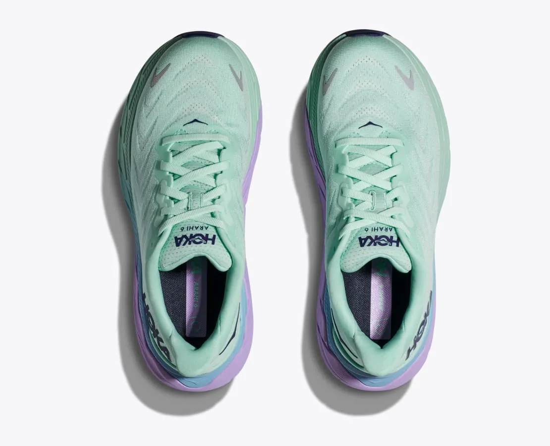 Hoka Womens Arahi 6 Wide-Sunlit Ocean / Lilac Mist (1123197-SOLM)