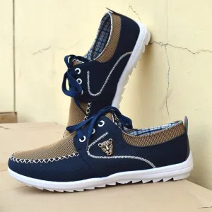 Lace Up Canvas Shoes For Men