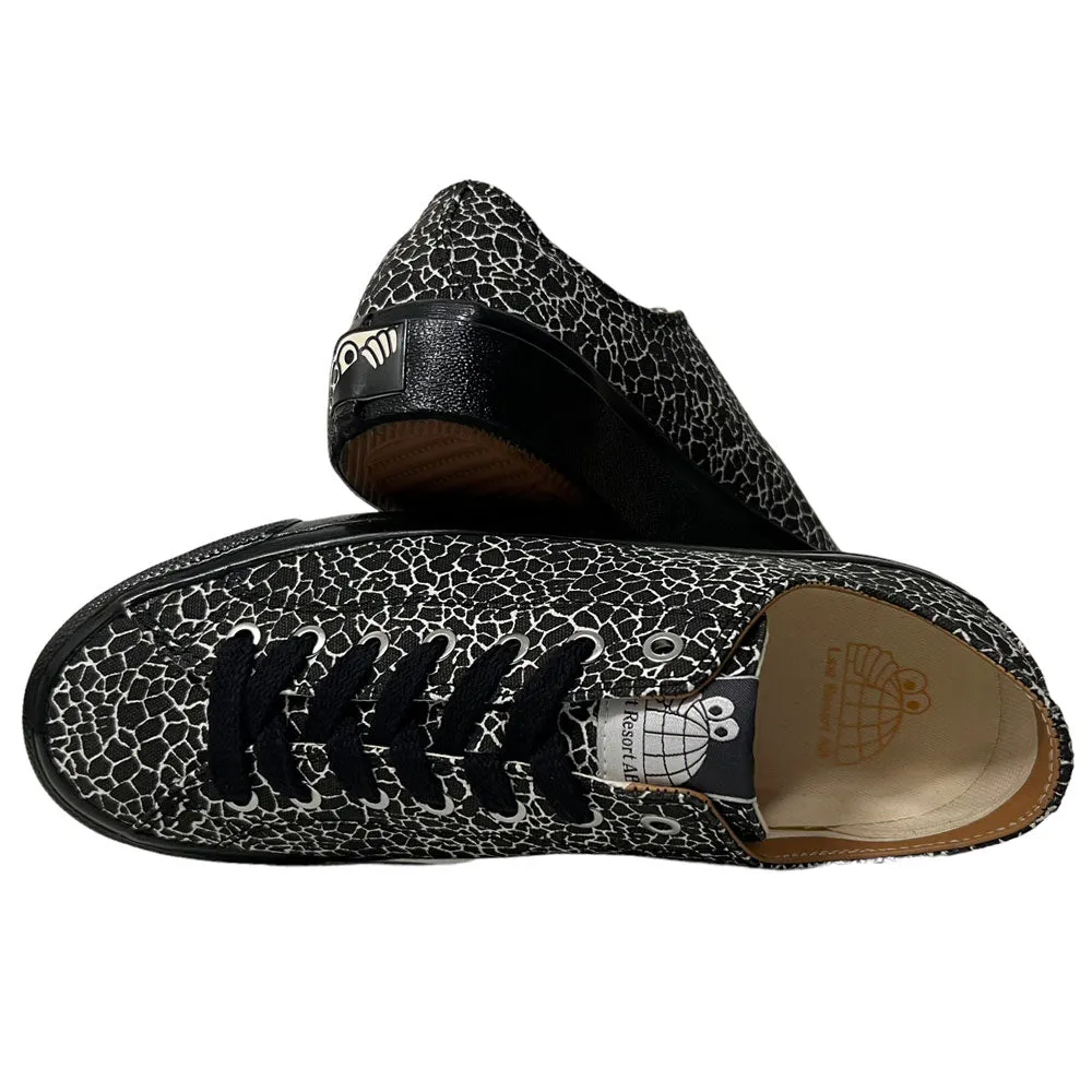 Last Resort AB VM003 Cracked Black White Canvas Shoes