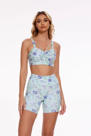Lavender Petal Strappy Sports Bra