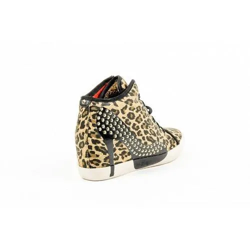 Leopardato 39 EUR - 9 US Olo Womens High Sneaker 28C12 28 ADRIANA CANVAS GOLD PRINTING STUDS