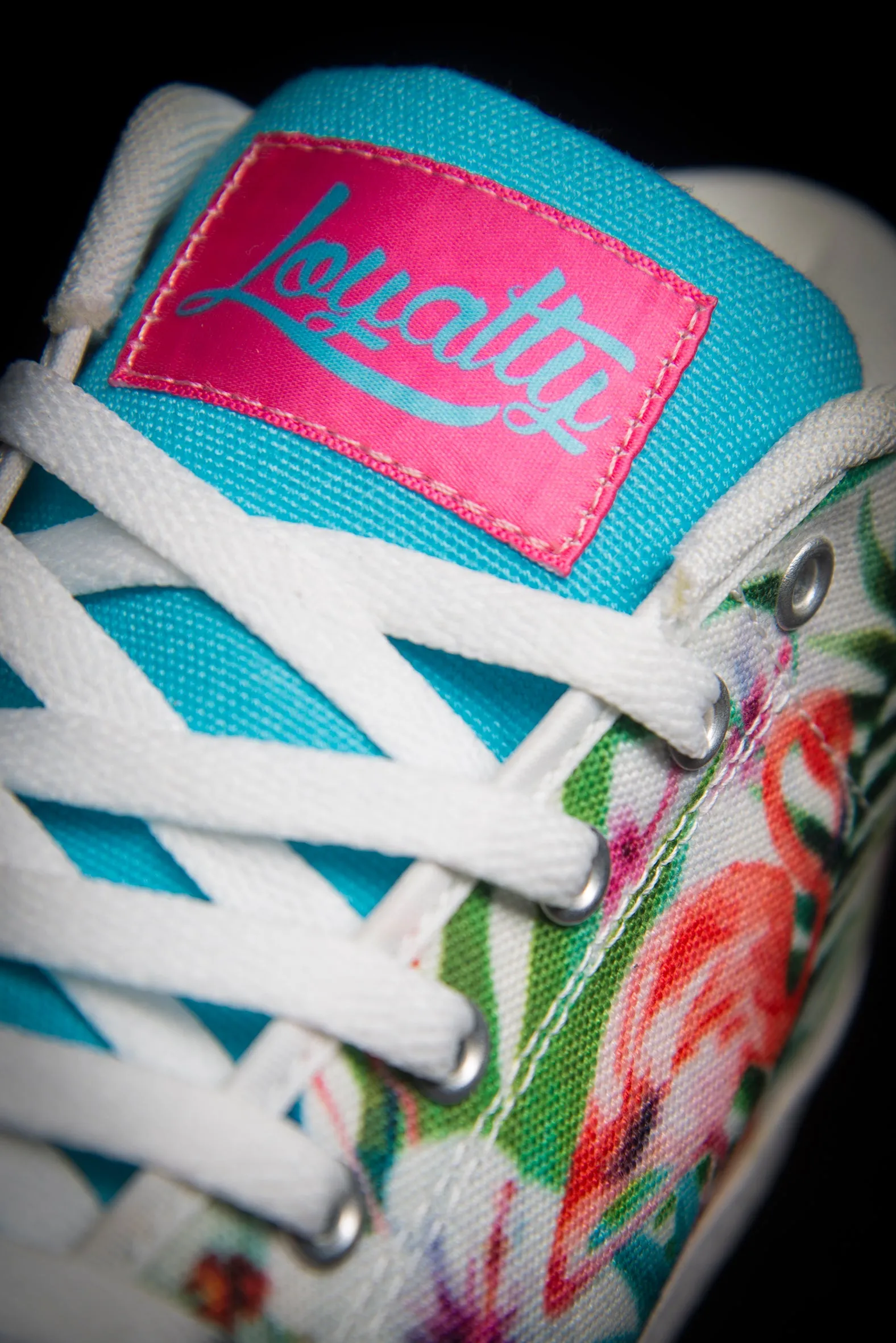 Loyalty Flamingo Watercolor Canvas Mid Top Men's Sneaker