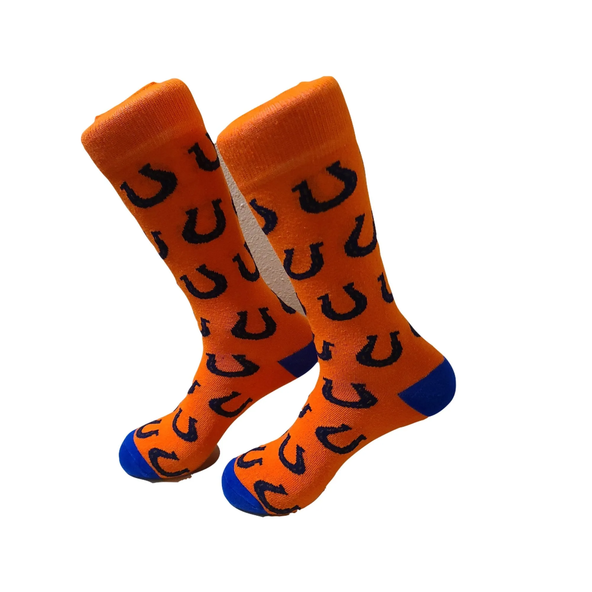 Lucky Horseshoe Crew Socks from Leon James ---Made in USA