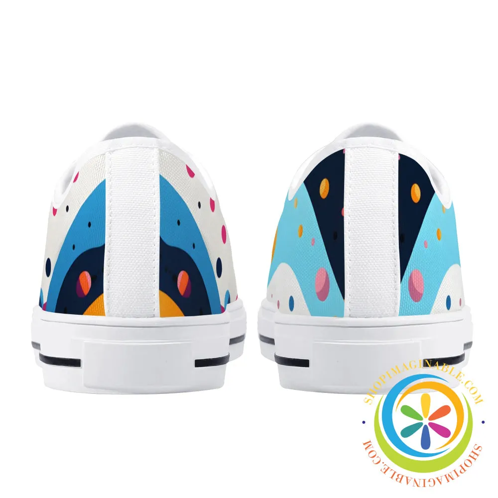 Make Me Pop Abstract Ladies Low Top Canvas Shoes
