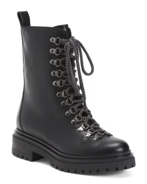 MELIN Made In Italy Leather Laced Up Booties