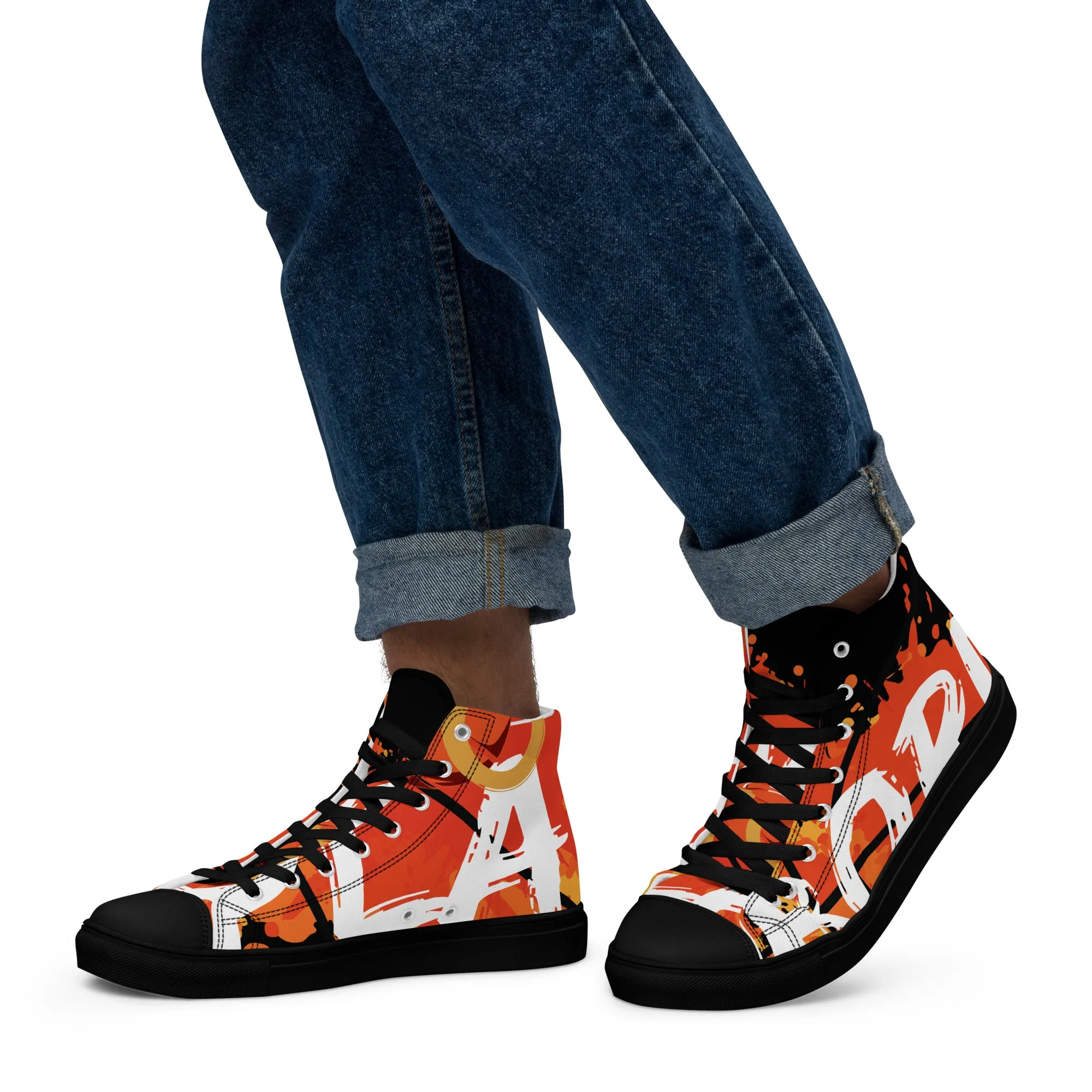 Men’s high top canvas shoes