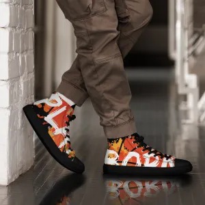 Men’s high top canvas shoes