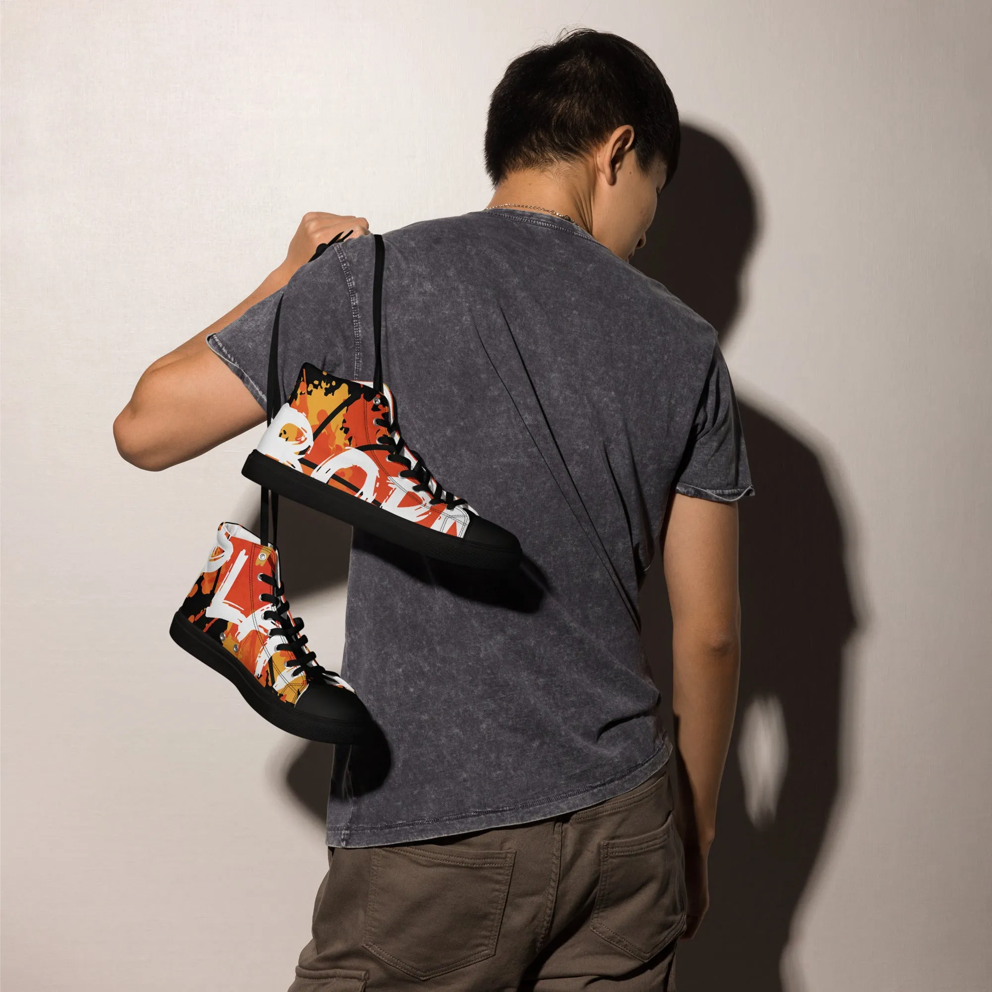Men’s high top canvas shoes