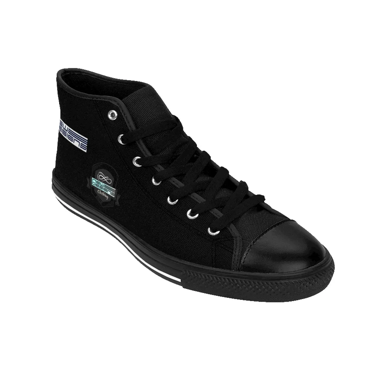 (ND) alt.logo -Men's High-top Sneakers Black Rose