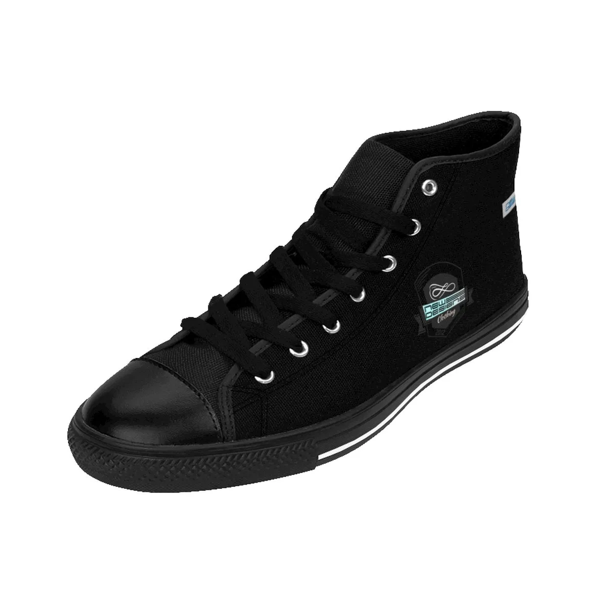 (ND) alt.logo -Men's High-top Sneakers Black Rose