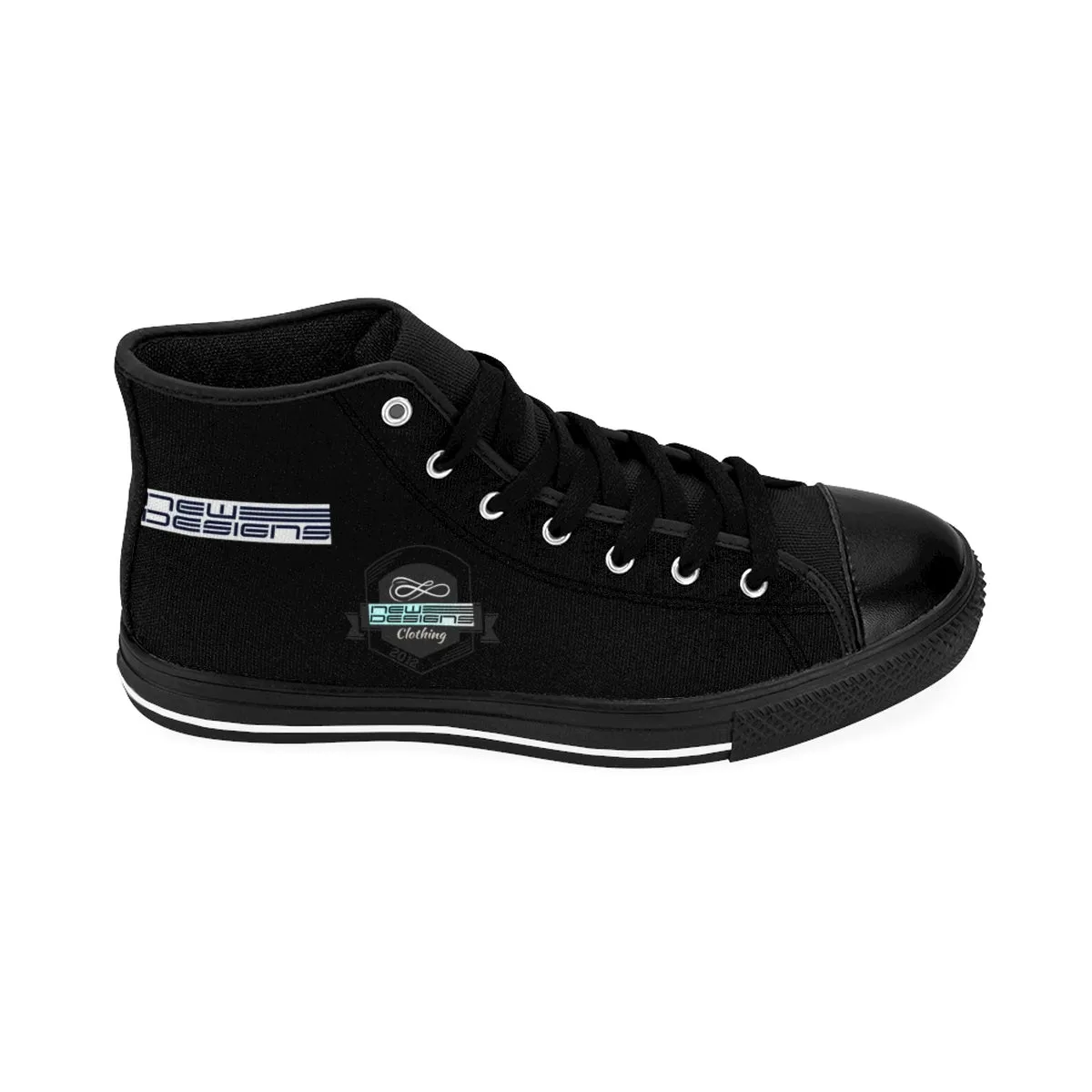 (ND) alt.logo -Men's High-top Sneakers Black Rose