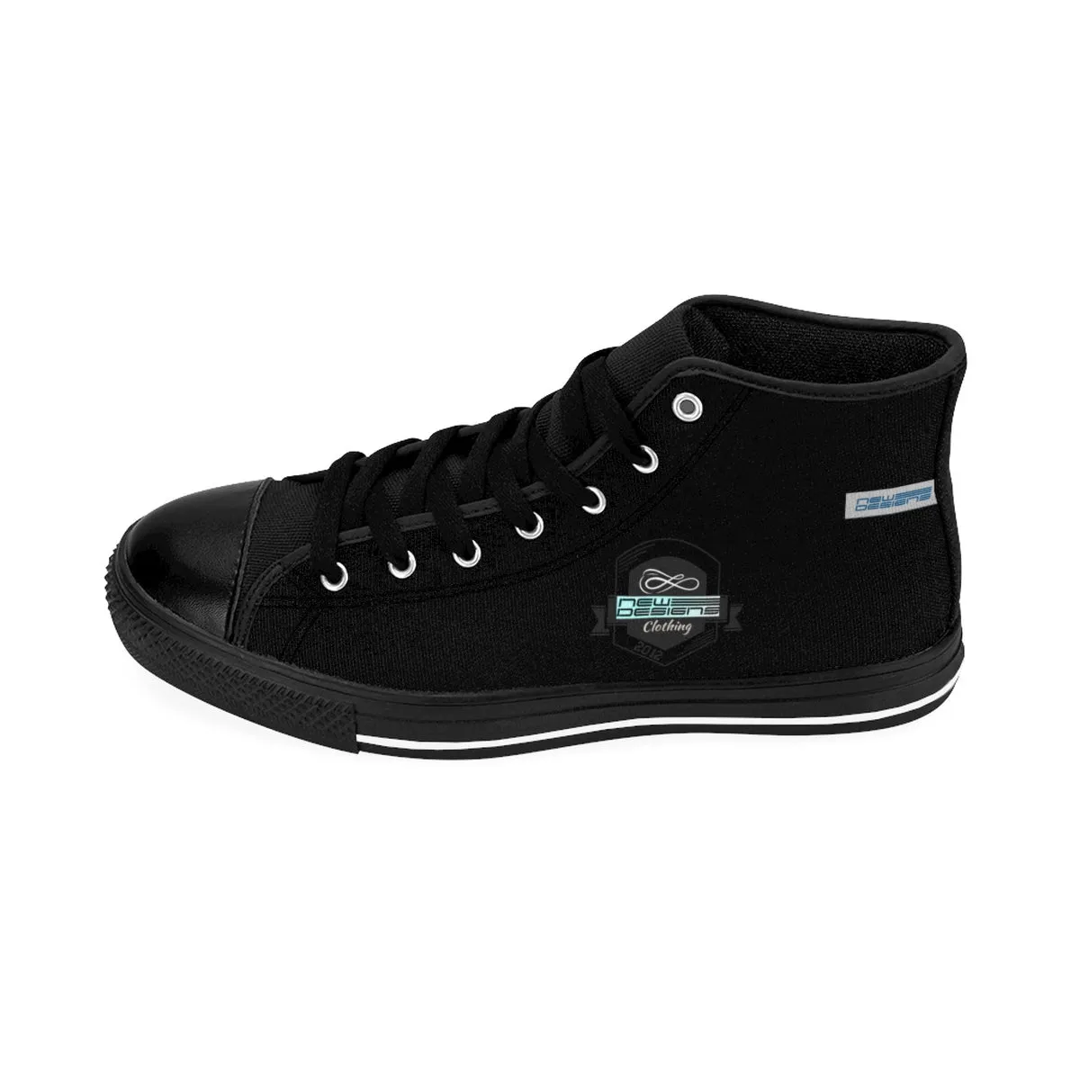 (ND) alt.logo -Men's High-top Sneakers Black Rose