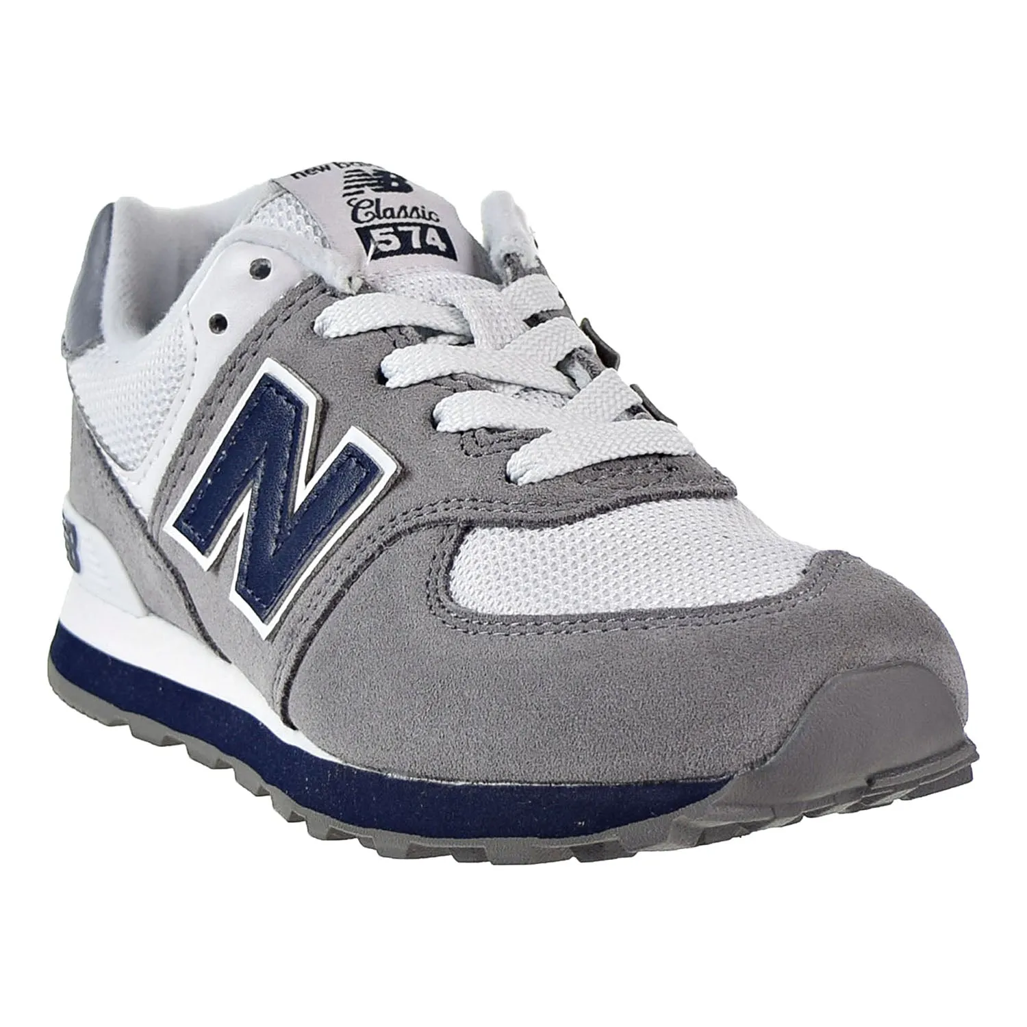 New Balance 574 Core Plus Little Kid's Shoes Grey/White/Navy