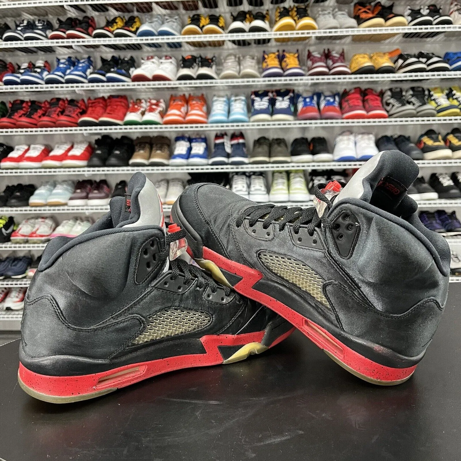 Nike Jordan 5 Retro Satin Bred 2018 136027-006 Men's Size 10.5