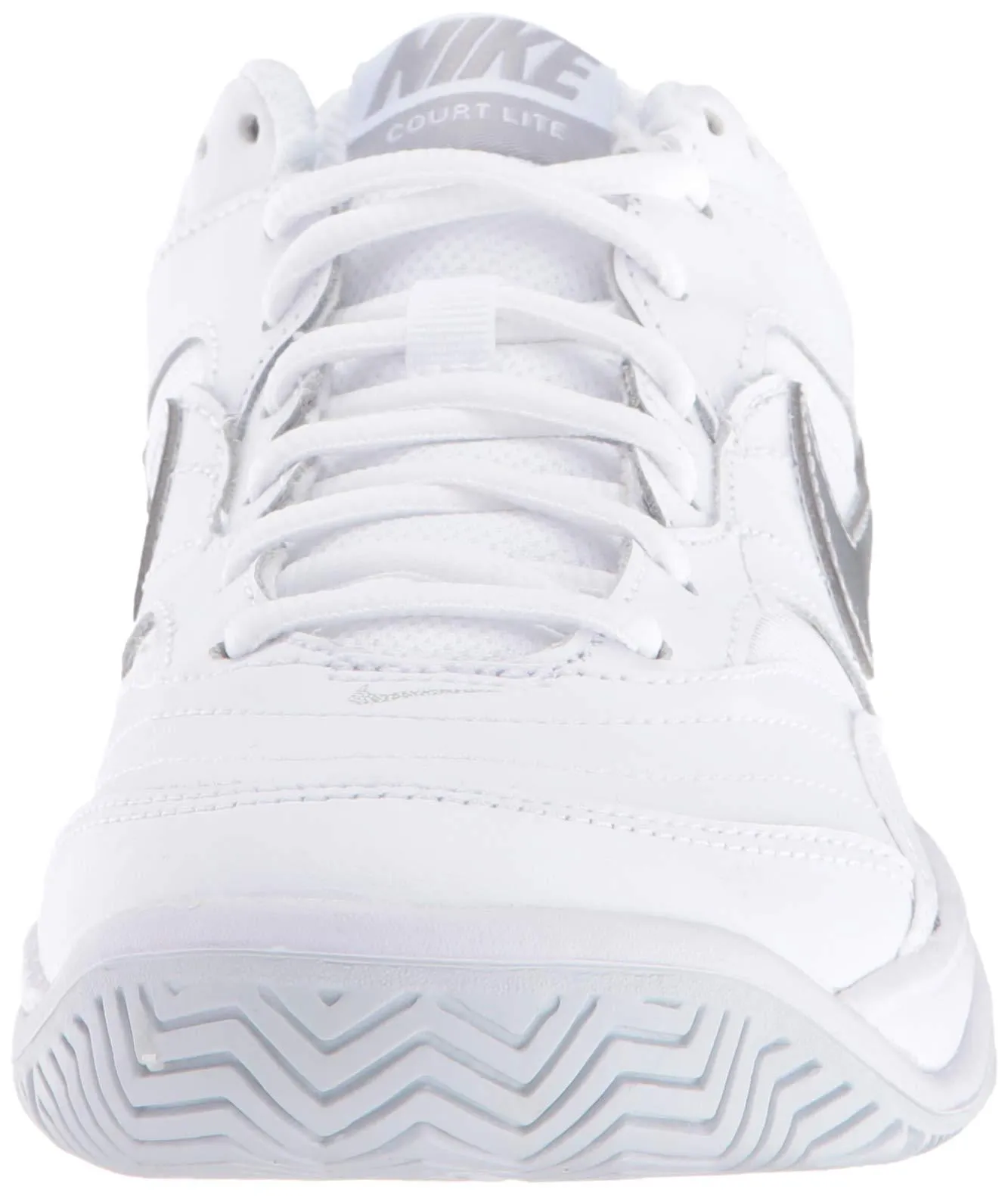 Nike Women's Court Lite Tennis Shoe, White/Metallic Silver/Medium Grey, 8.5 Regular US