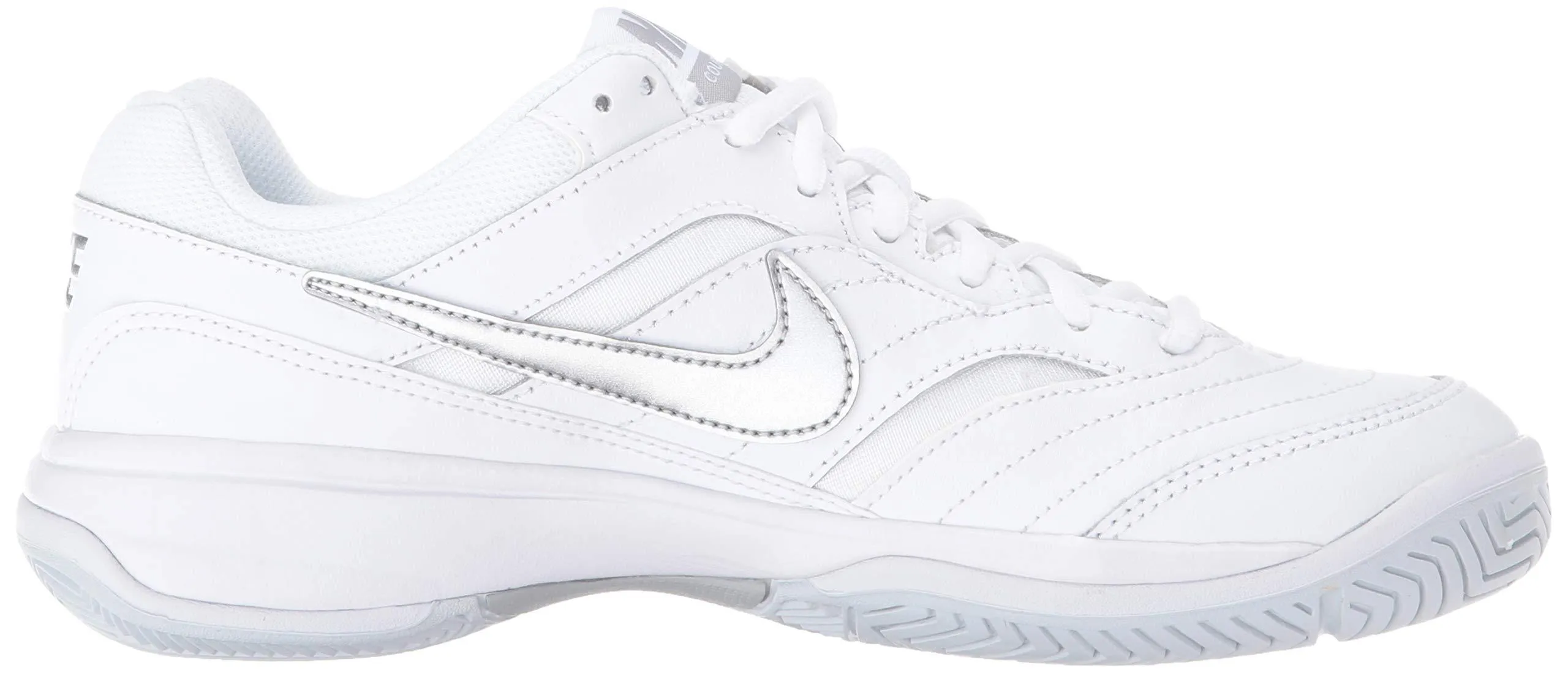 Nike Women's Court Lite Tennis Shoe, White/Metallic Silver/Medium Grey, 8.5 Regular US