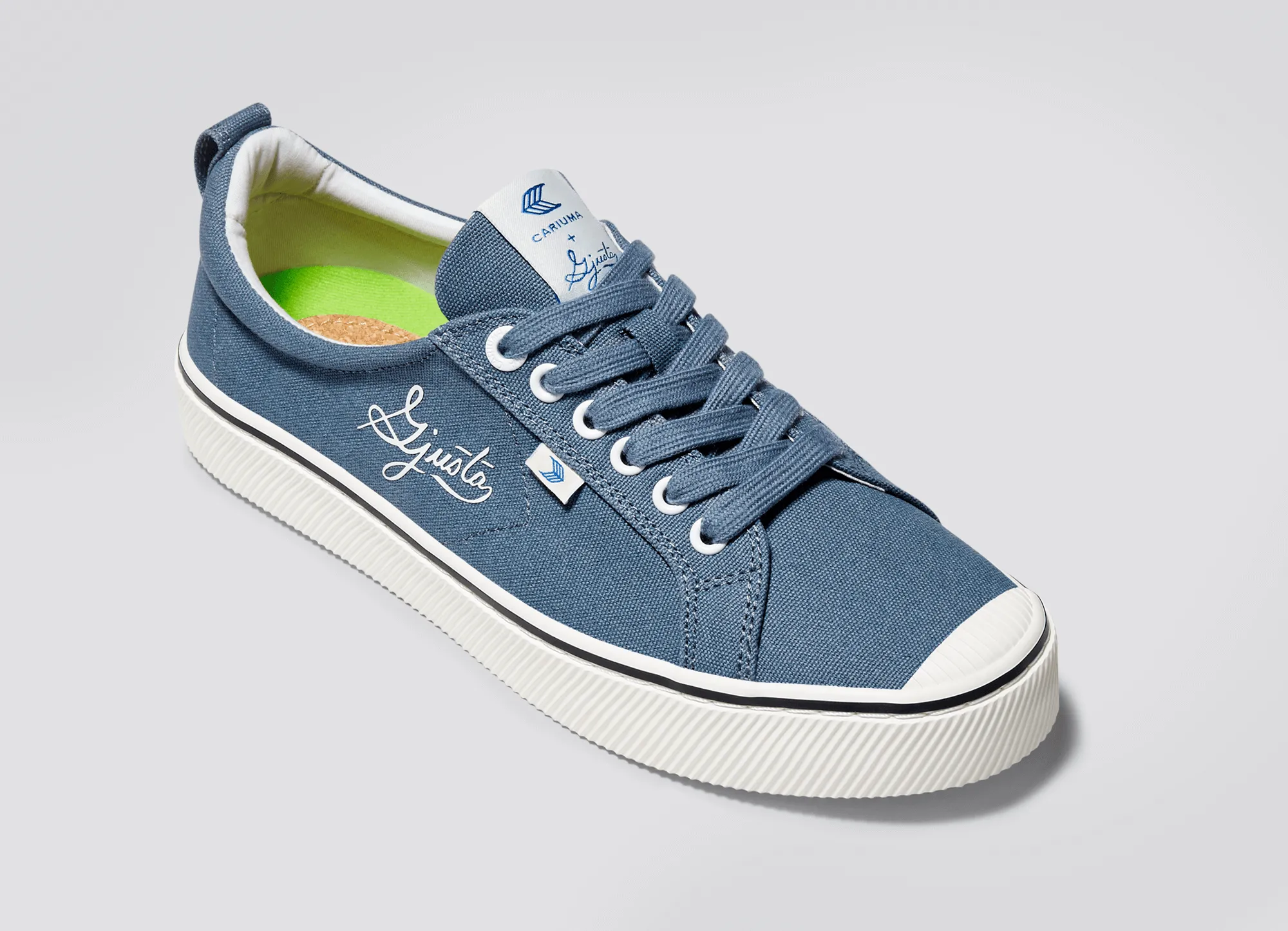 OCA Low Gjusta Steel Blue Canvas Sneaker Men