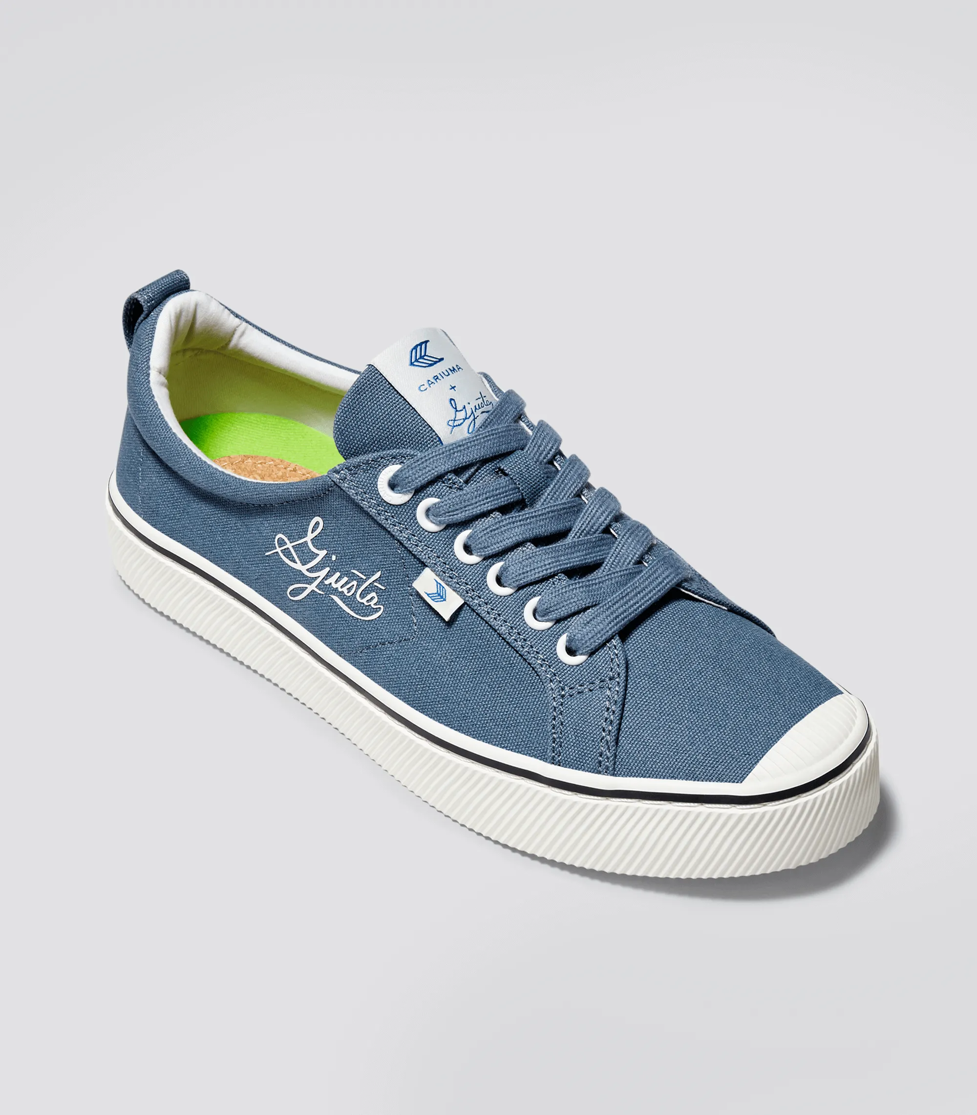 OCA Low Gjusta Steel Blue Canvas Sneaker Men