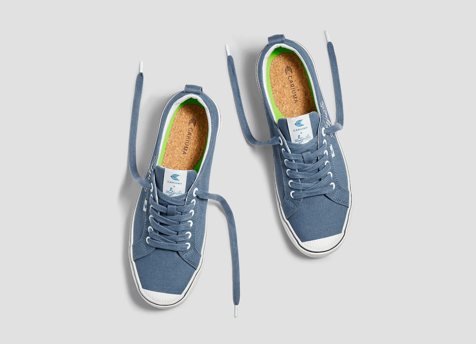 OCA Low Gjusta Steel Blue Canvas Sneaker Men