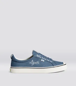 OCA Low Gjusta Steel Blue Canvas Sneaker Men