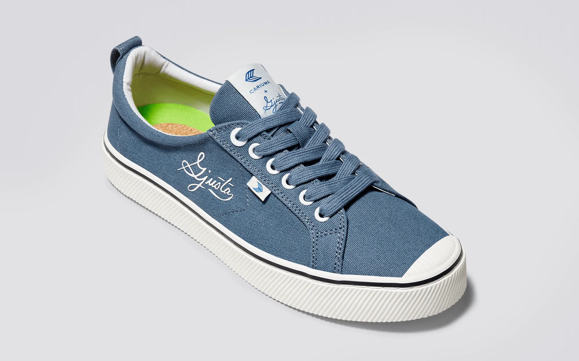 OCA Low Gjusta Steel Blue Canvas Sneaker Men