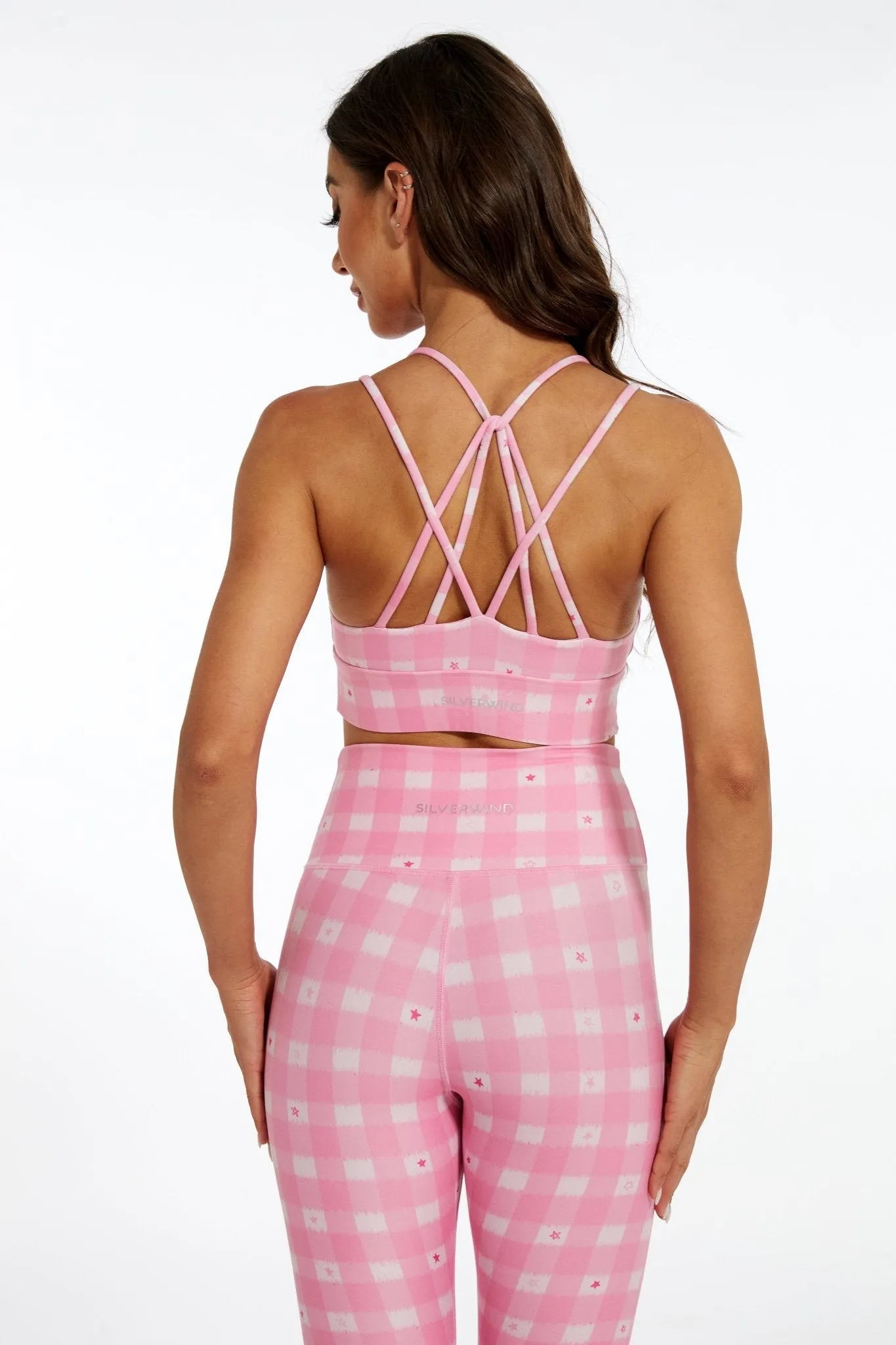 Pink Stars Strappy Bra