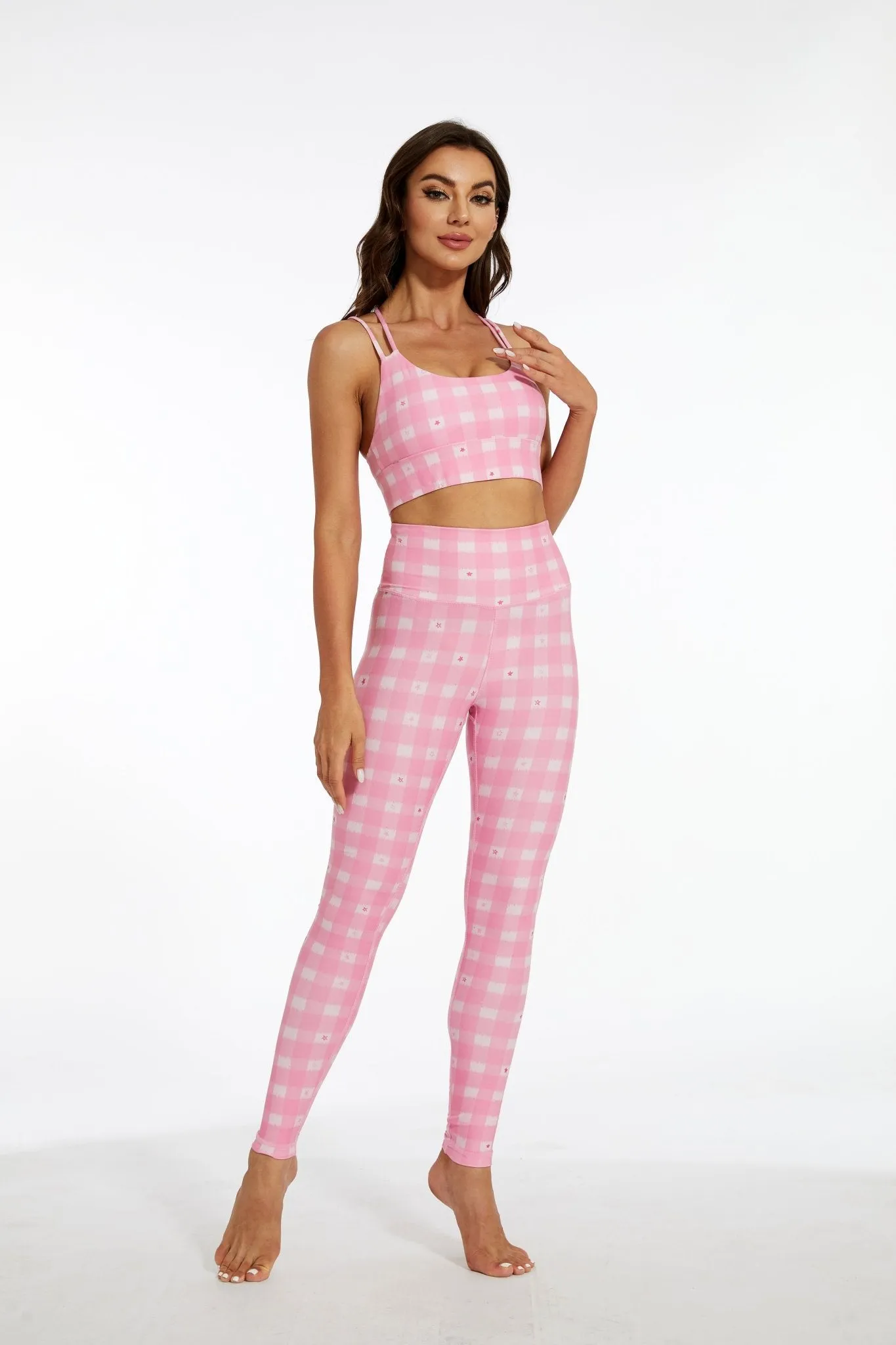 Pink Stars Strappy Bra