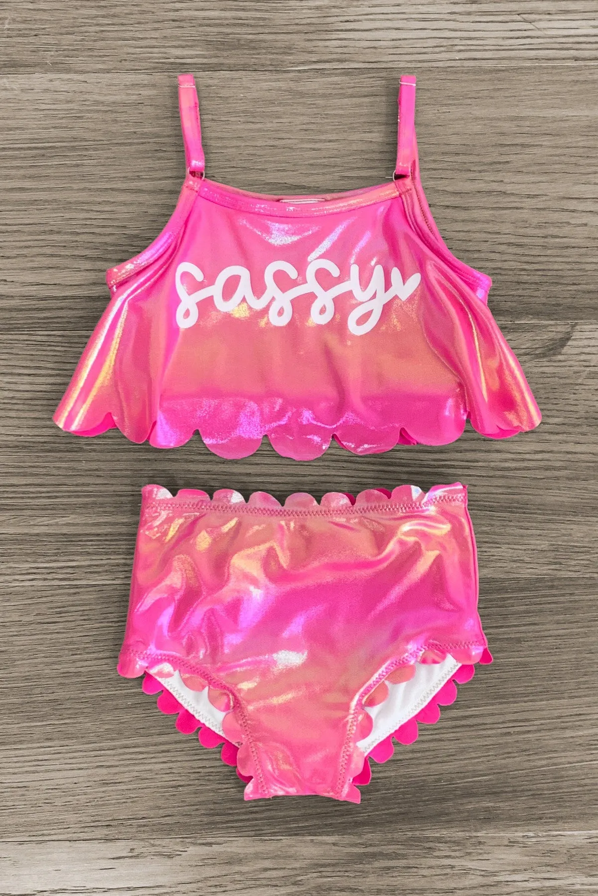 "Sassy" Pink Metallic Bikini