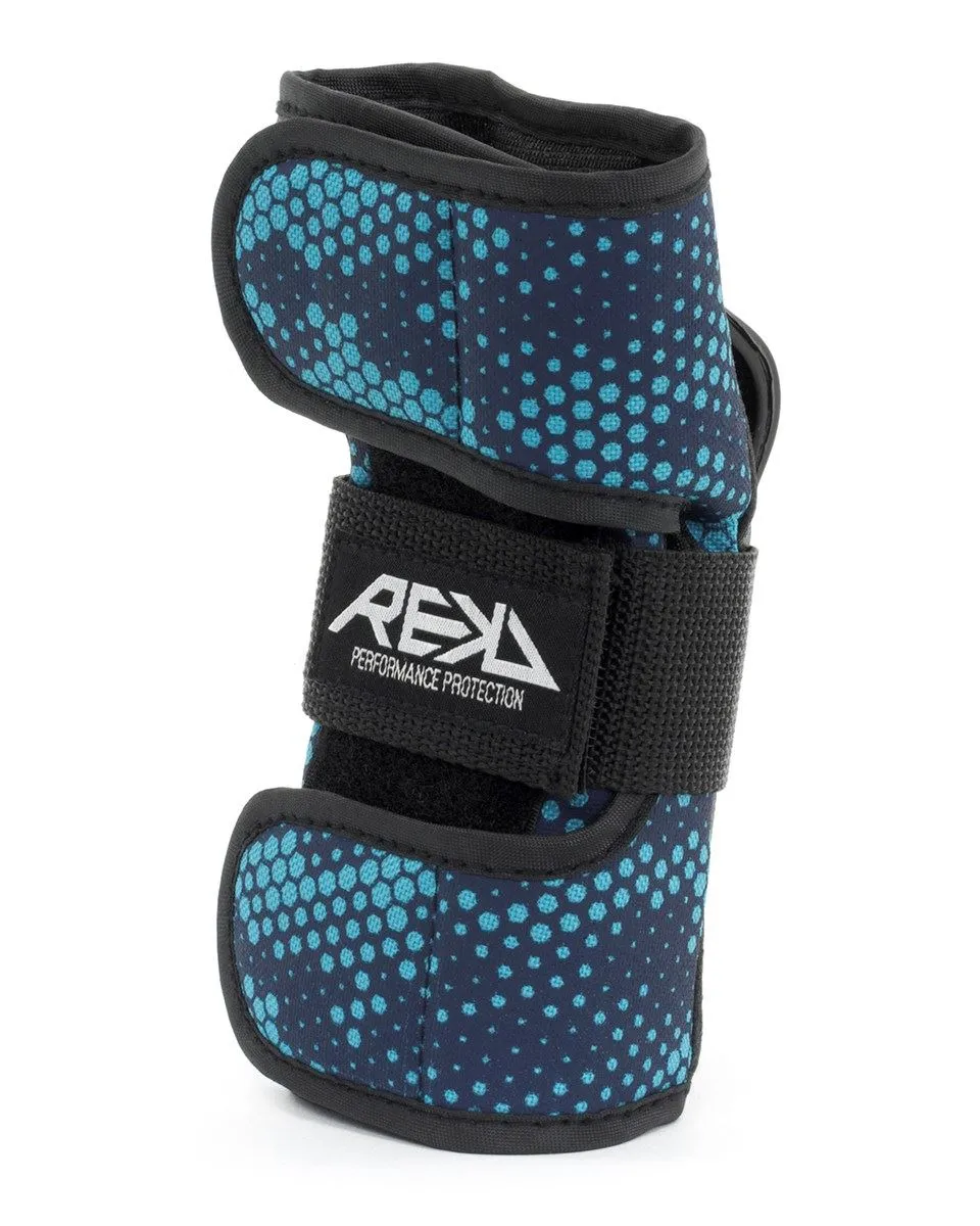 REKD Skateboard Skate Scooter BMX Wrist Guards - Black / Blue