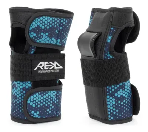 REKD Skateboard Skate Scooter BMX Wrist Guards - Black / Blue