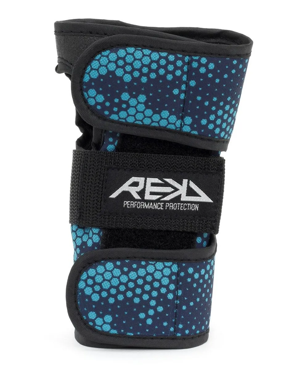 REKD Skateboard Skate Scooter BMX Wrist Guards - Black / Blue
