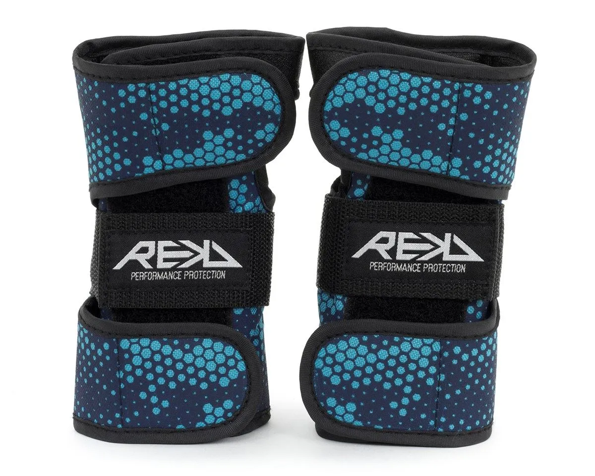 REKD Skateboard Skate Scooter BMX Wrist Guards - Black / Blue