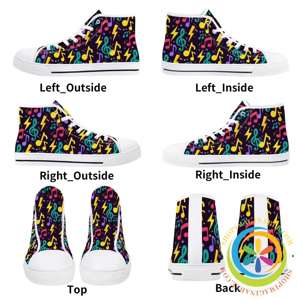RockStar Ladies High Top Canvas Shoes