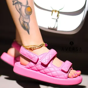 Sandalo Amy fucsia con strappi