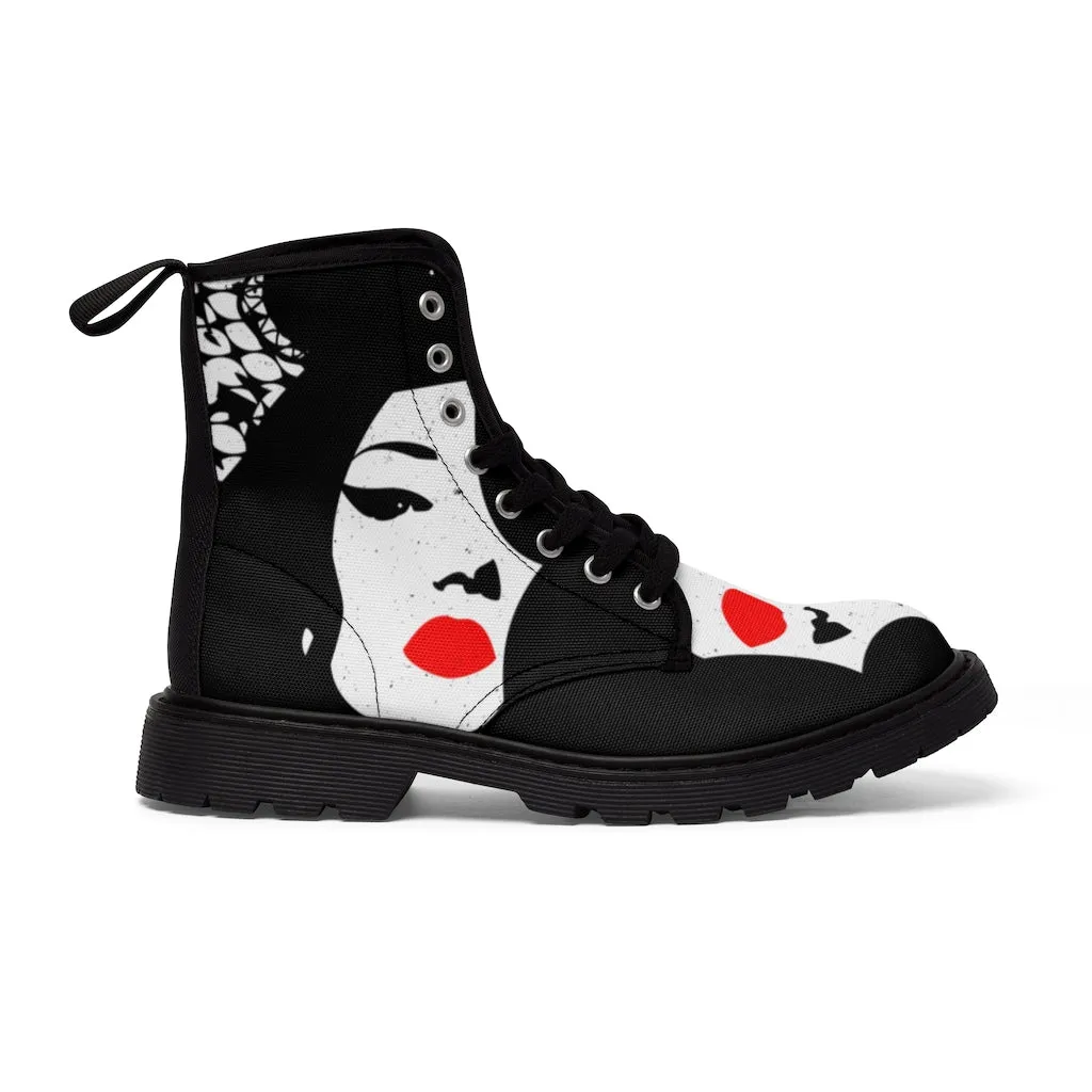Shoes: Customized Women's Canvas Boots