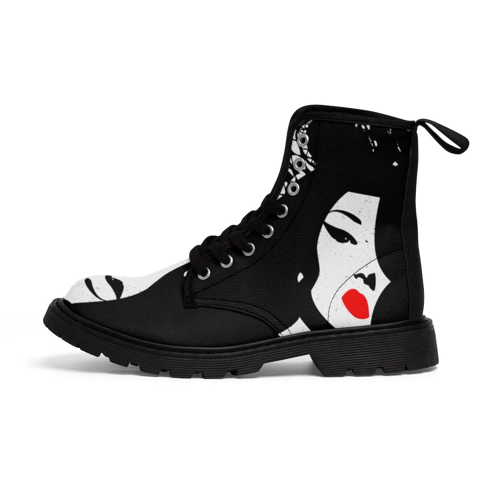 Shoes: Customized Women's Canvas Boots