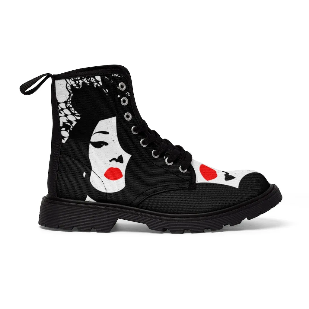 Shoes: Customized Women's Canvas Boots